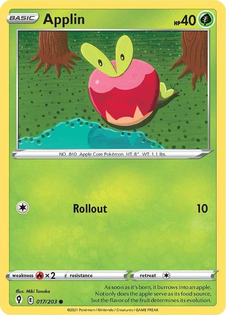Applin #17 — Pokemon Evolving Skies