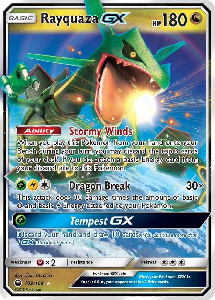 Rayquaza GX #109 — Pokemon Celestial Storm