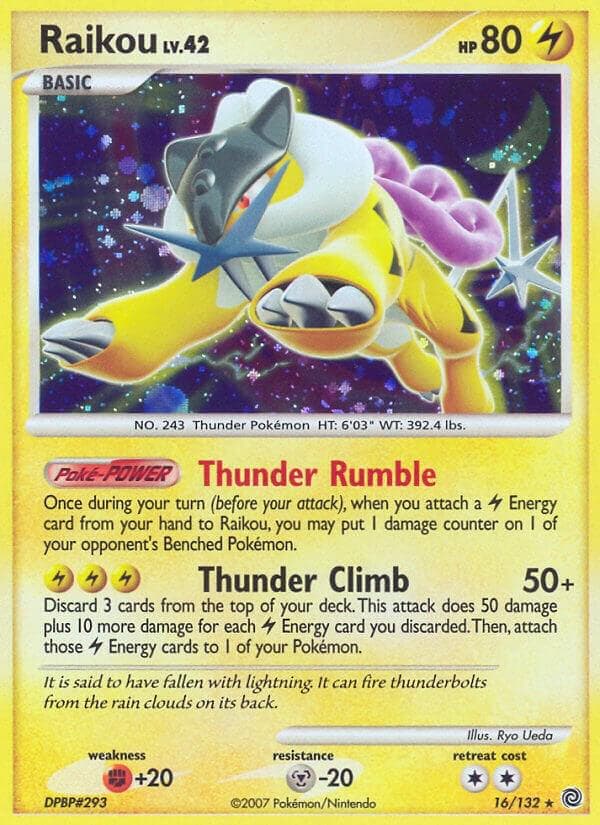 Raikou #16 — Pokemon Secret Wonders