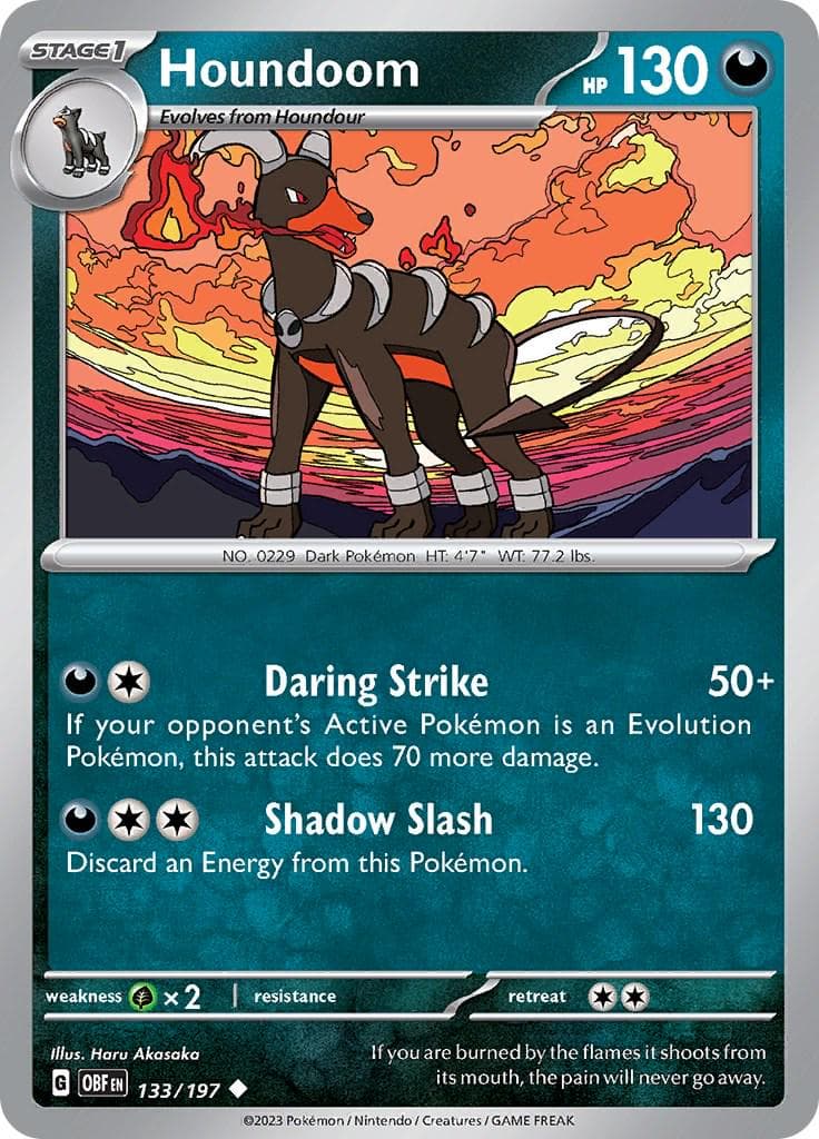 Houndoom #133 — Pokemon Obsidian Flames