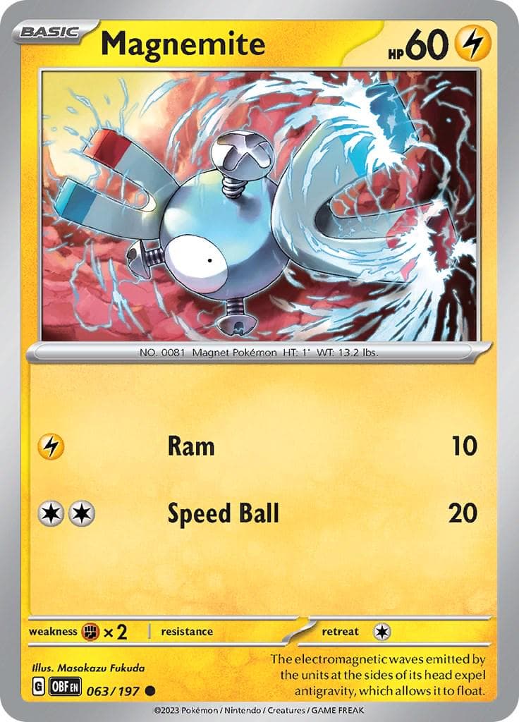 Magnemite #63 — Pokemon Obsidian Flames
