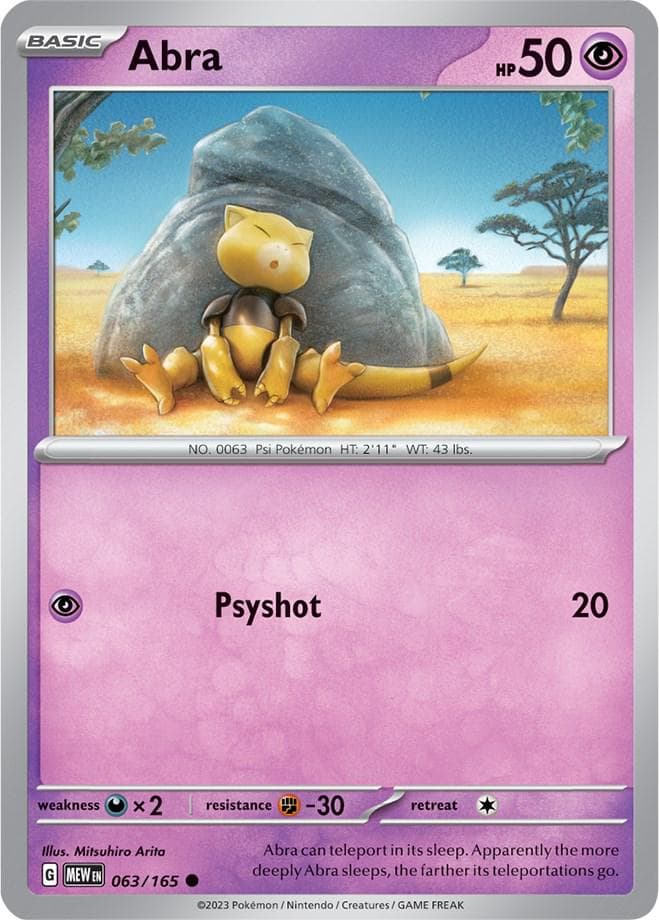 Abra #63 — Pokemon Scarlet & Violet 151