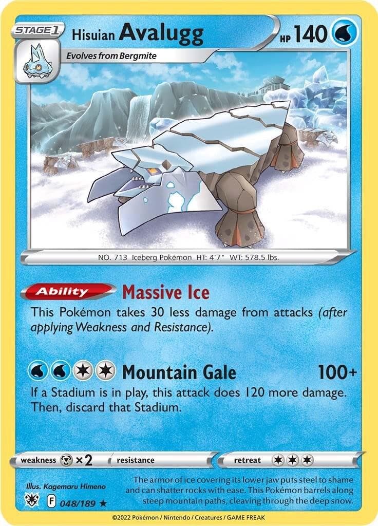 Hisuian Avalugg #48 — Pokemon Astral Radiance
