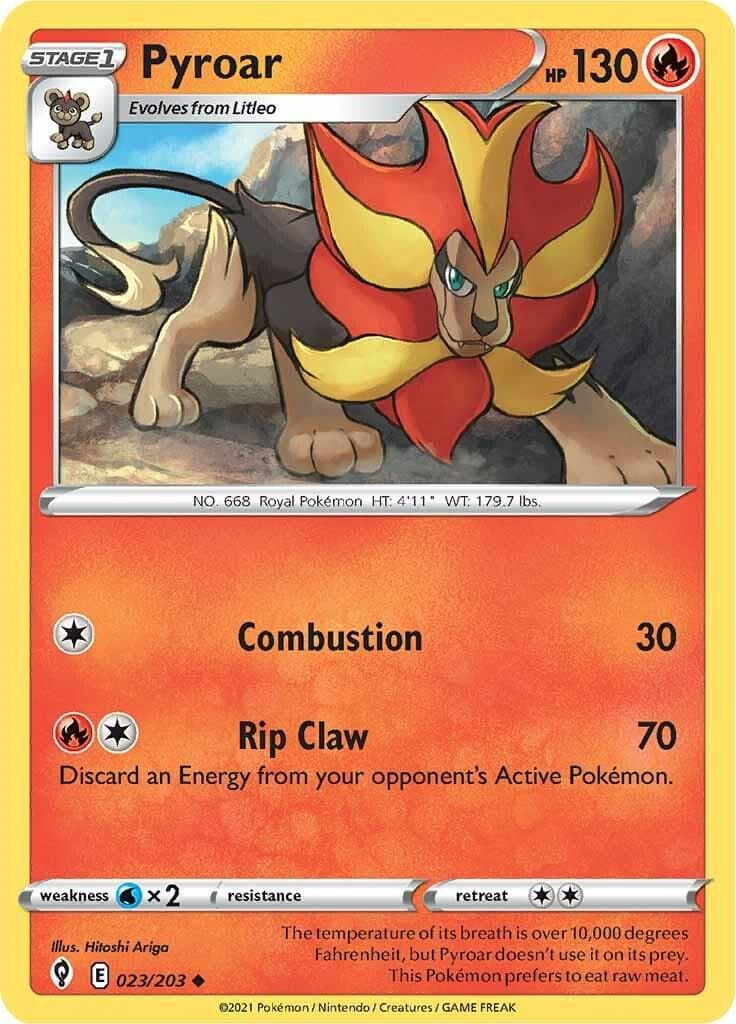 Pyroar #23 — Pokemon Evolving Skies