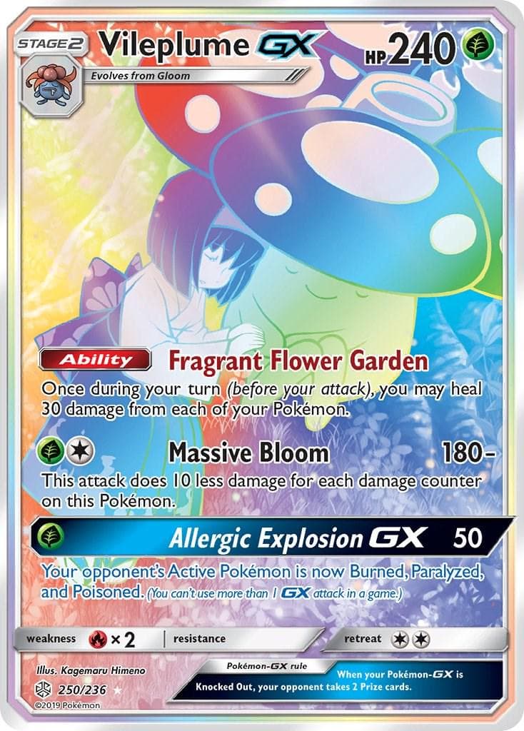 Vileplume GX #250 — Pokemon Cosmic Eclipse