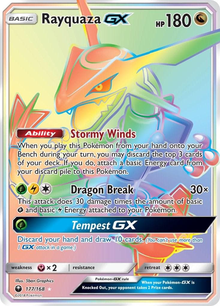 Rayquaza GX #177 — Pokemon Celestial Storm
