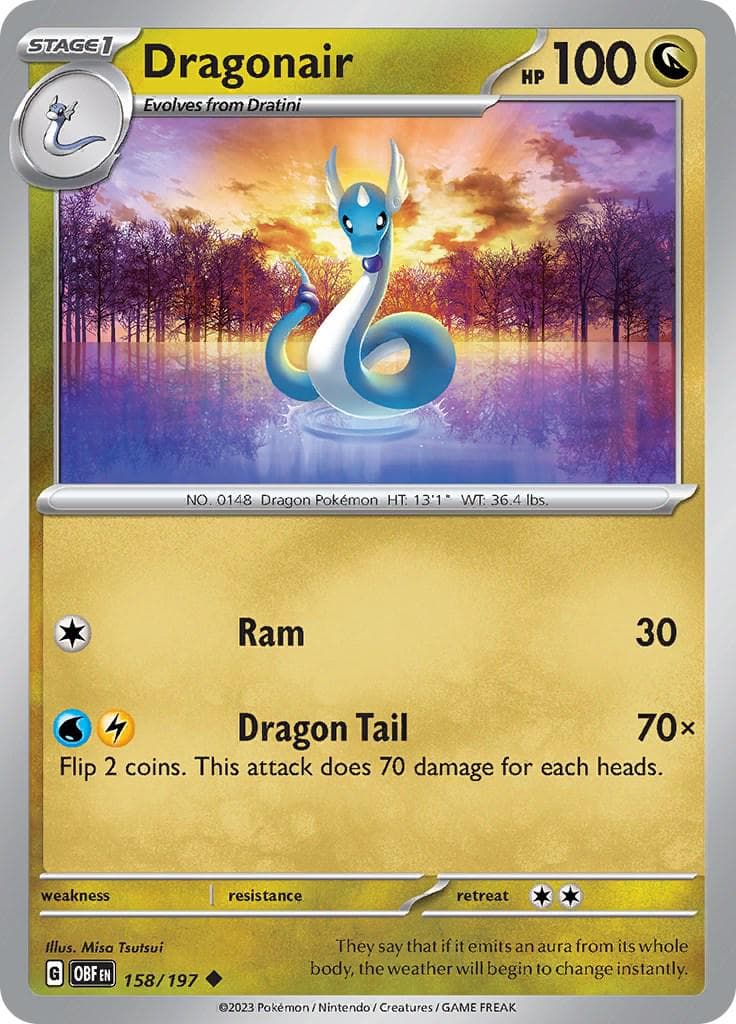 Dragonair #158 — Pokemon Obsidian Flames