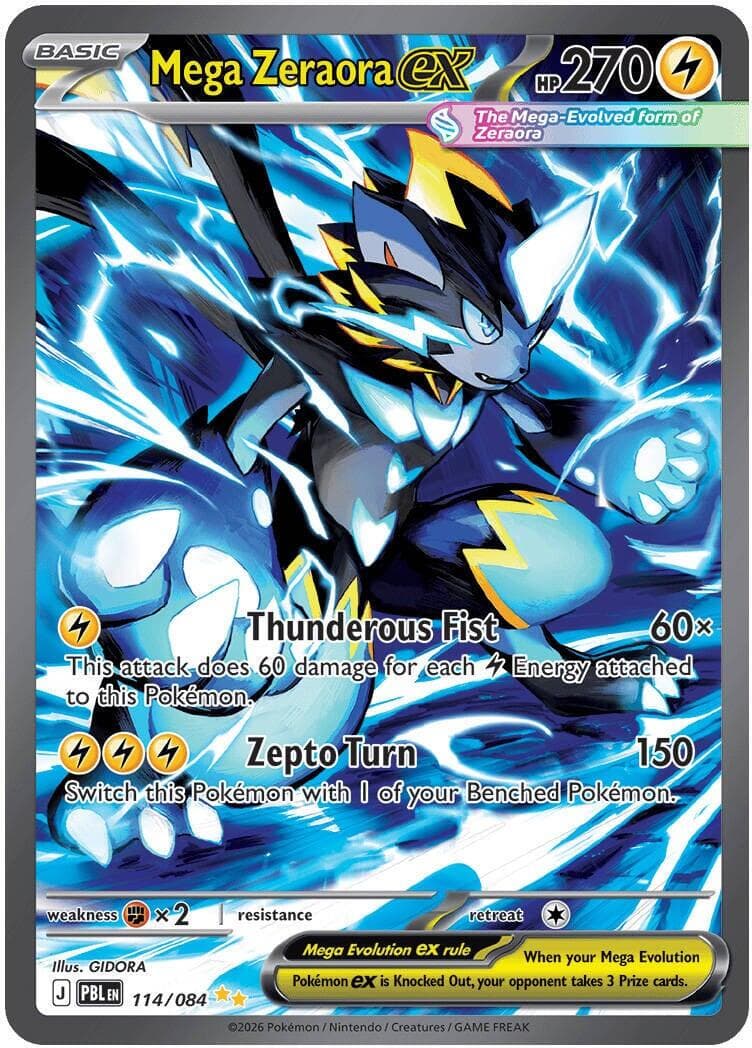 Mega Zeraora ex #114 — Pokemon Pitch Black