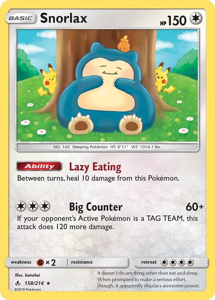 Snorlax #158 — Pokemon Unbroken Bonds