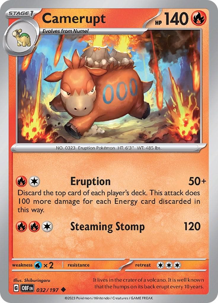 Camerupt #32 — Pokemon Obsidian Flames