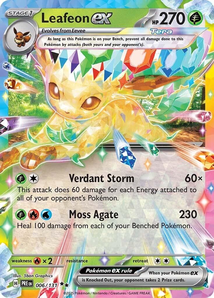 Leafeon ex #6 — Pokemon Prismatic Evolutions