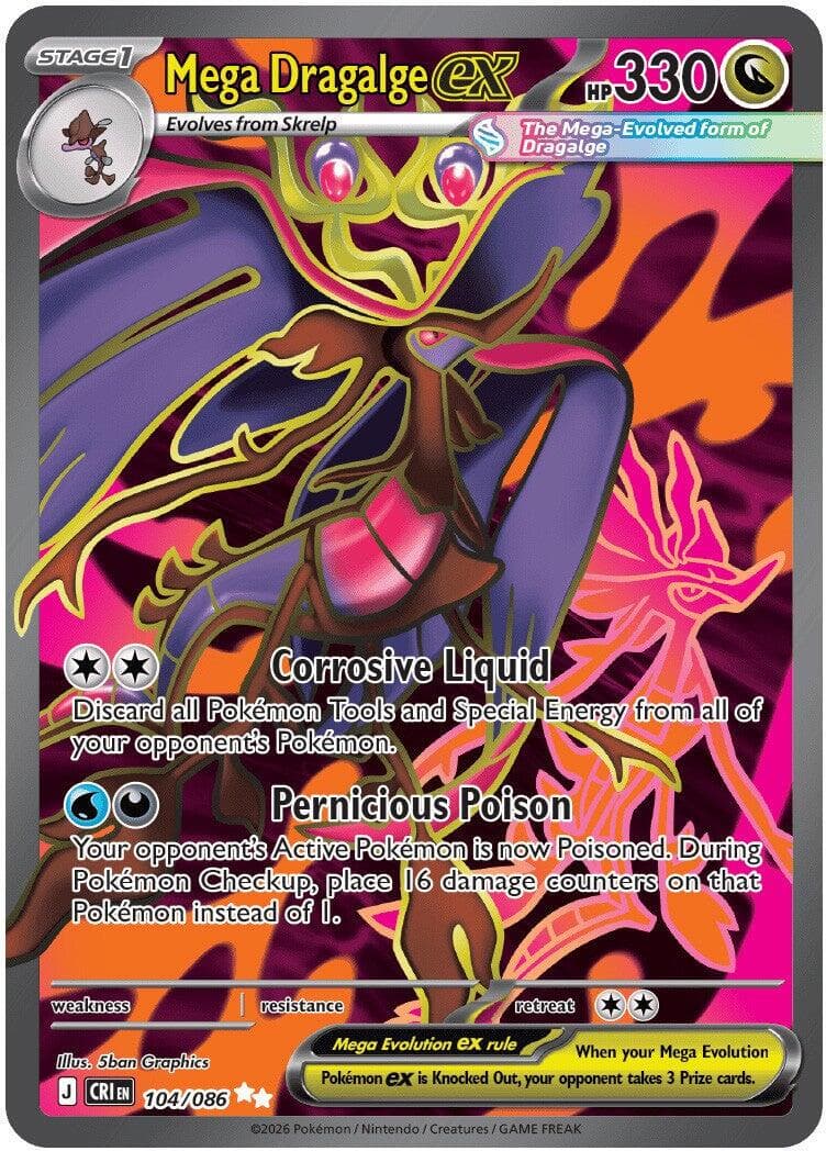Mega Dragalge ex #104 — Pokemon Chaos Rising