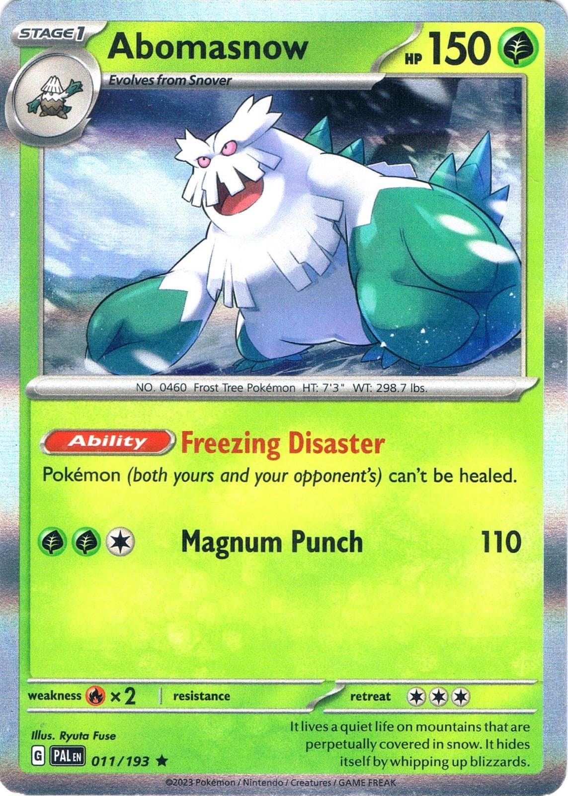 Abomasnow #11 — Pokemon Paldea Evolved