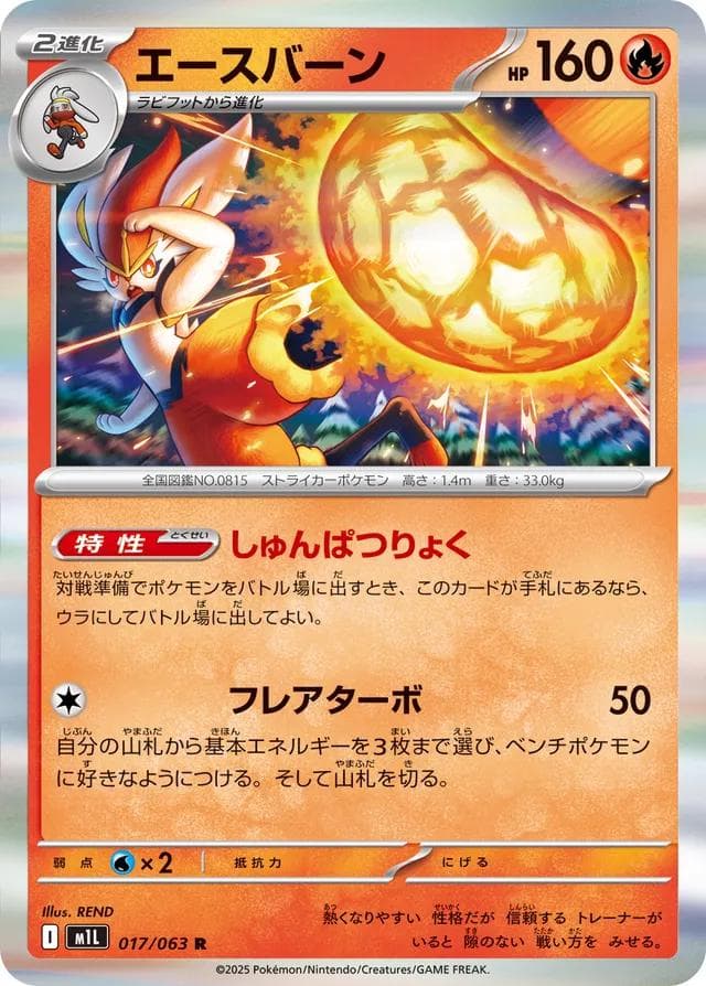 Cinderace #17 — Pokemon Japanese Mega Brave