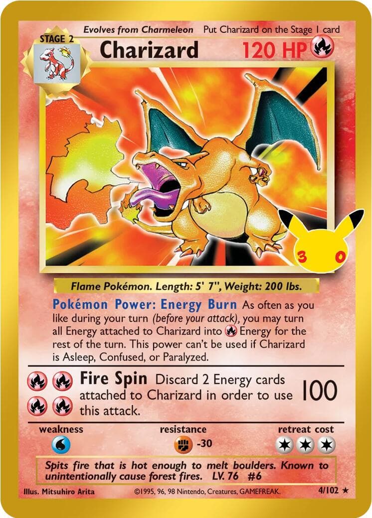 Charizard #4 — Pokemon 30th Celebration