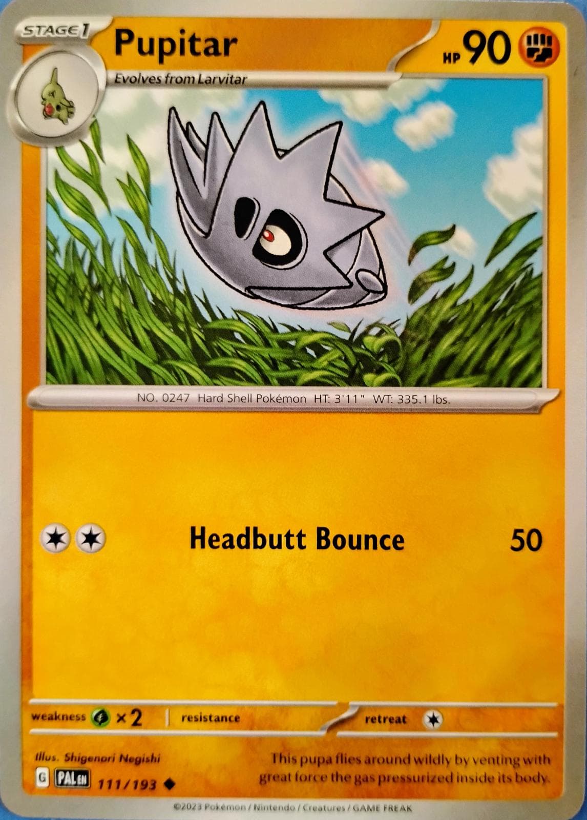 Pupitar #111 — Pokemon Paldea Evolved