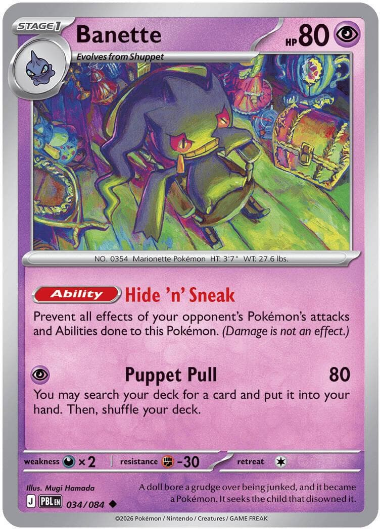 Banette #34 — Pokemon Pitch Black