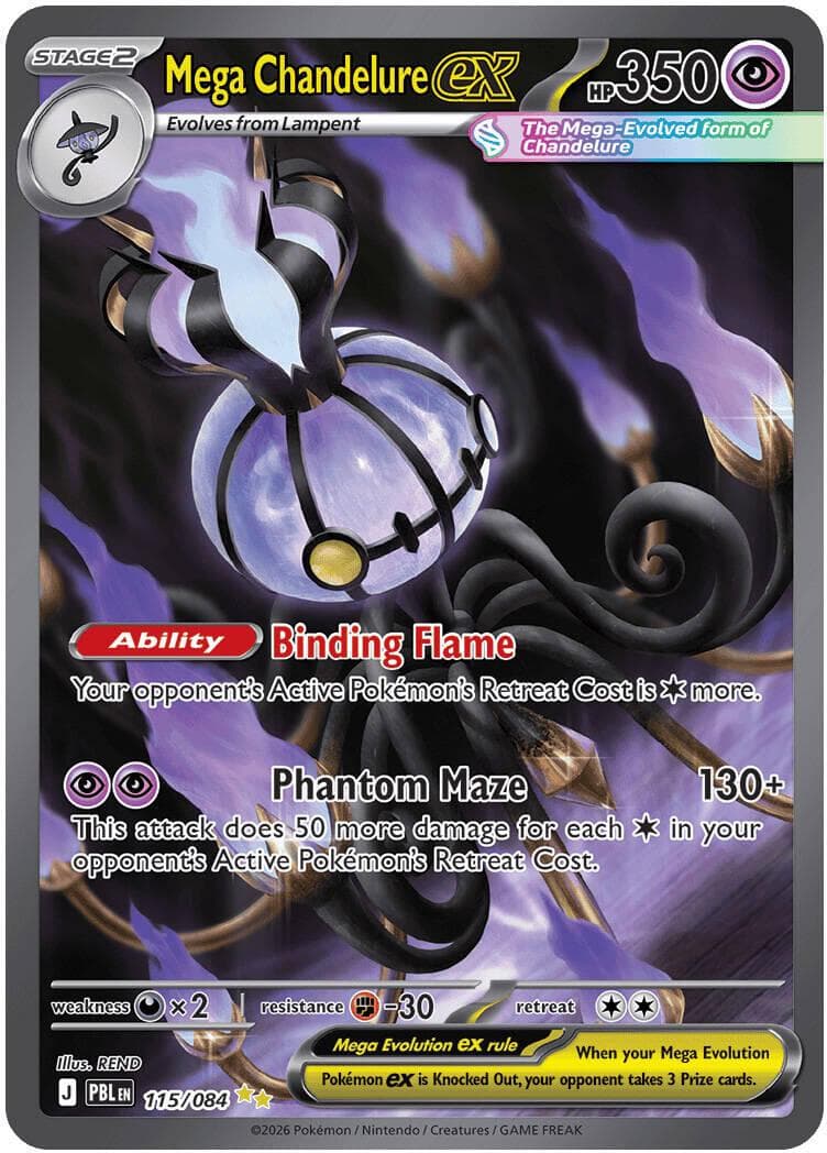 Mega Chandelure ex #115 — Pokemon Pitch Black