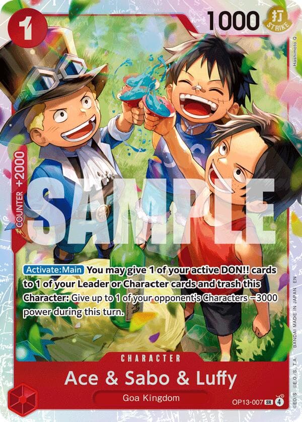Ace & Sabo & Luffy OP13-007 — One Piece Carrying on His Will