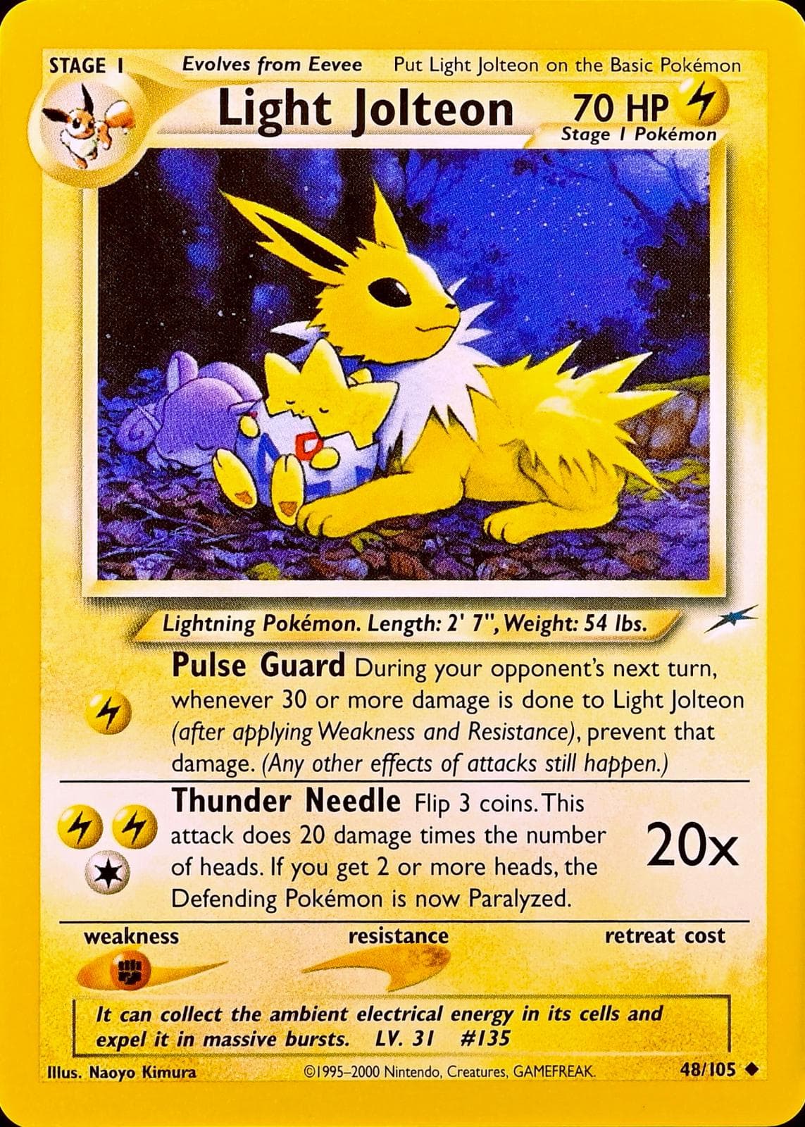 Light Jolteon #48 — Pokemon Neo Destiny