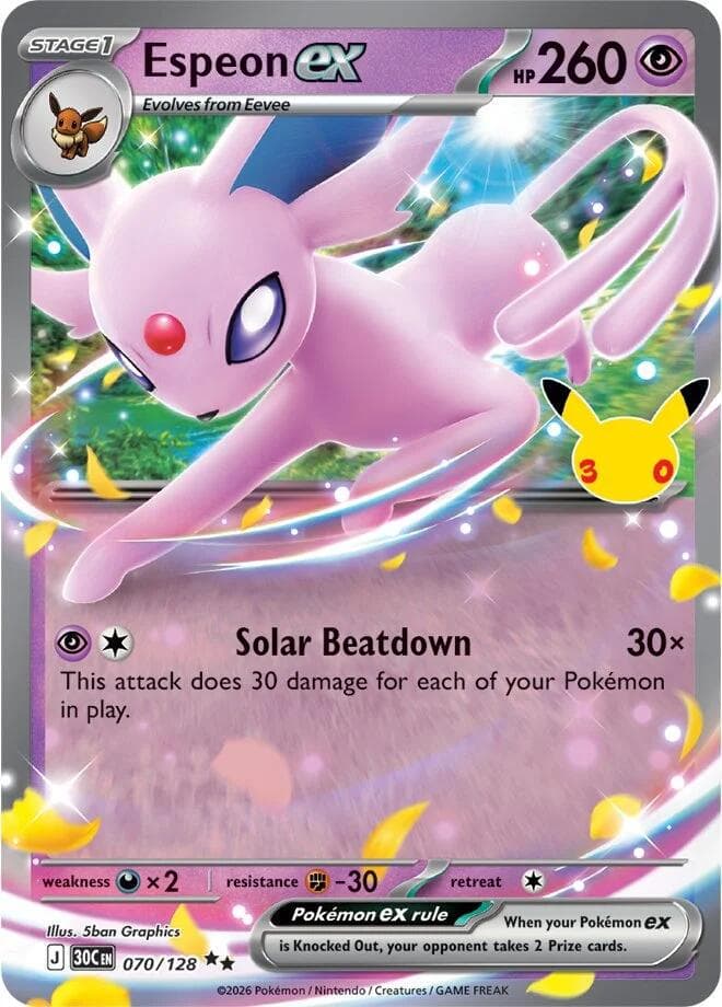 Espeon ex #70 — Pokemon 30th Celebration