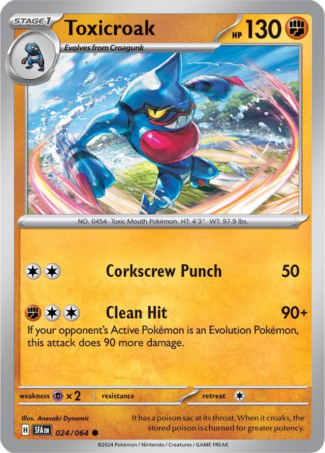 Toxicroak #24 — Pokemon Shrouded Fable