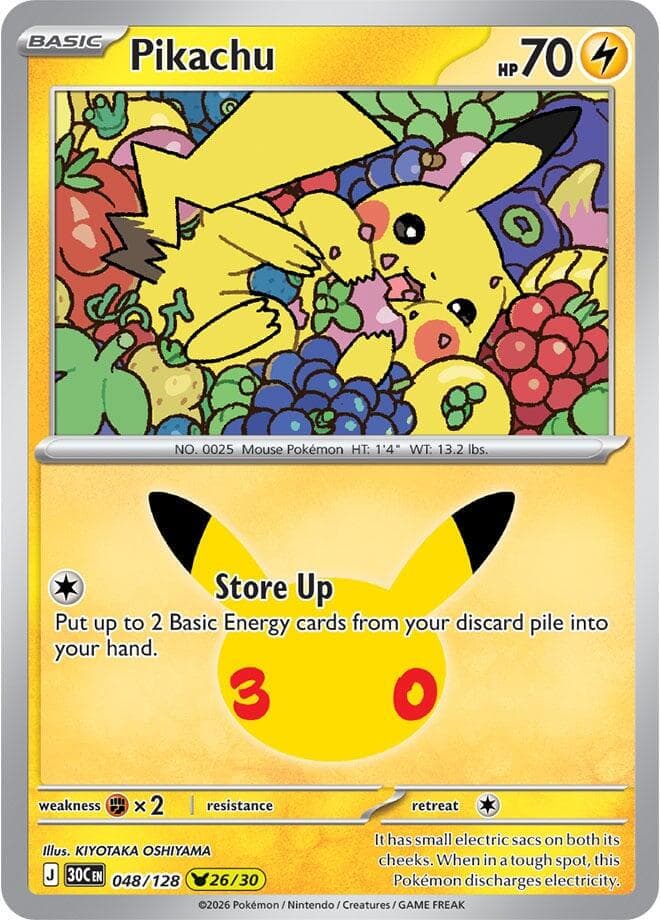 Pikachu #48 — Pokemon 30th Celebration