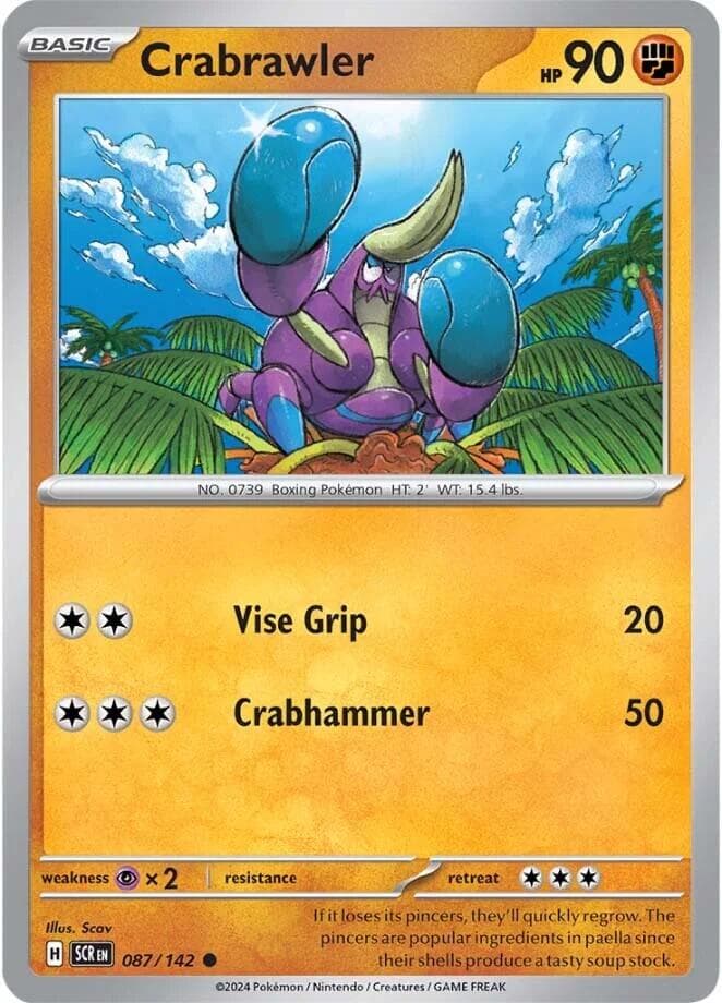 Crabrawler #87 — Pokemon Stellar Crown