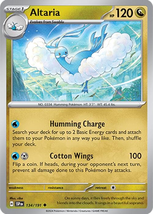 Altaria #134 — Pokemon Surging Sparks