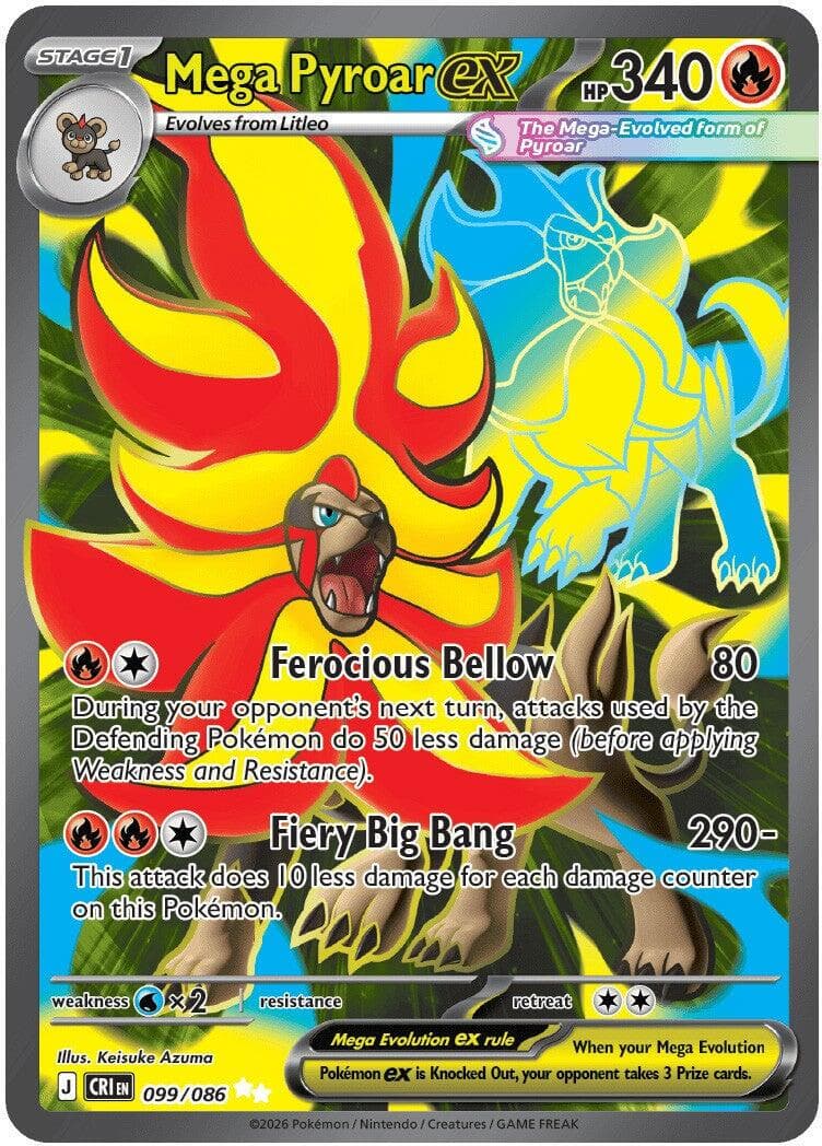 Mega Pyroar ex #99 — Pokemon Chaos Rising
