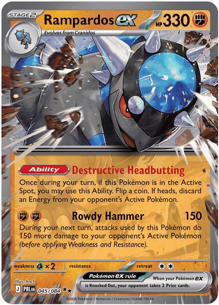 Rampardos ex #45 — Pokemon Pitch Black