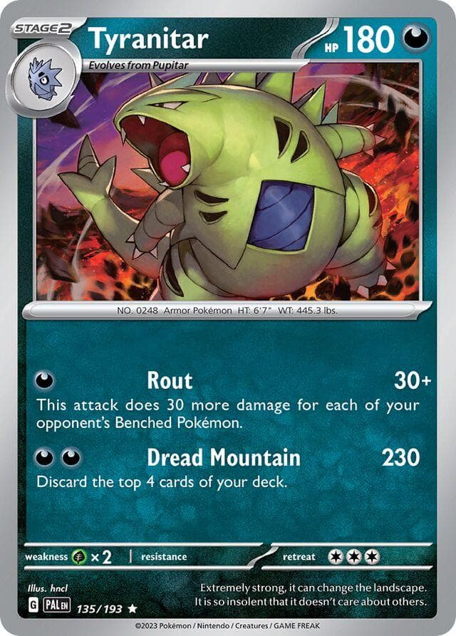 Tyranitar #135 — Pokemon Paldea Evolved