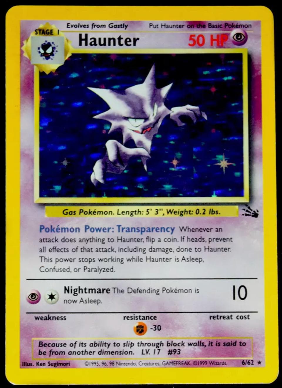 Haunter #6 — Pokemon Fossil