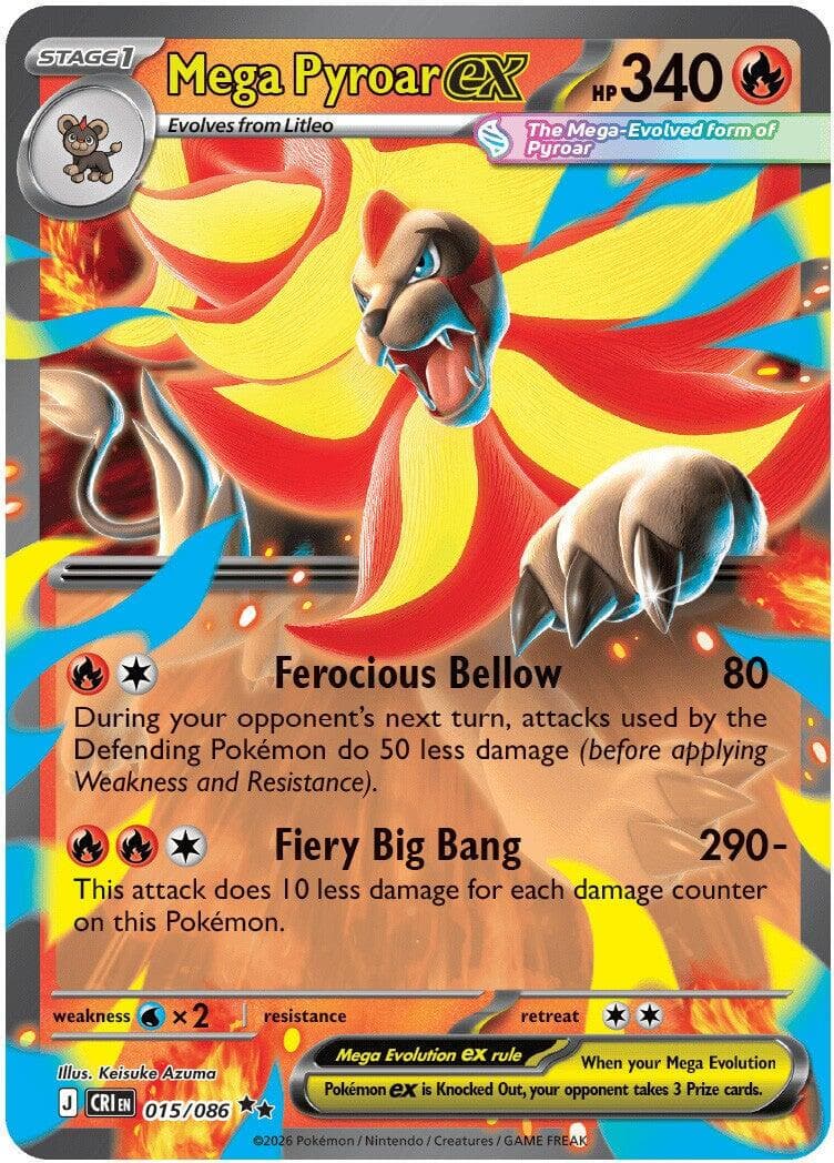 Mega Pyroar ex #15 — Pokemon Chaos Rising