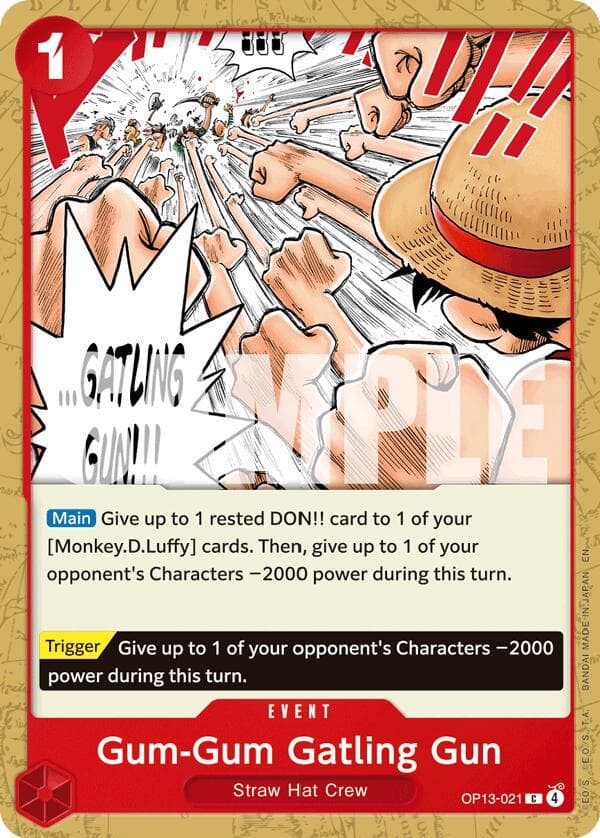 Gum-Gum Gatling Gun OP13-021 — One Piece Carrying on His Will