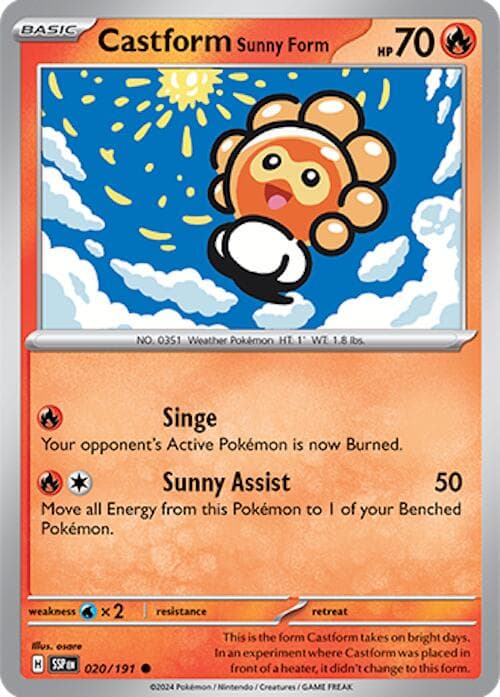 Castform Sunny Form #20 — Pokemon Surging Sparks
