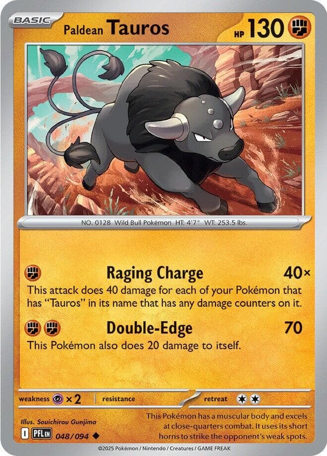 Paldean Tauros #48 — Pokemon Phantasmal Flames