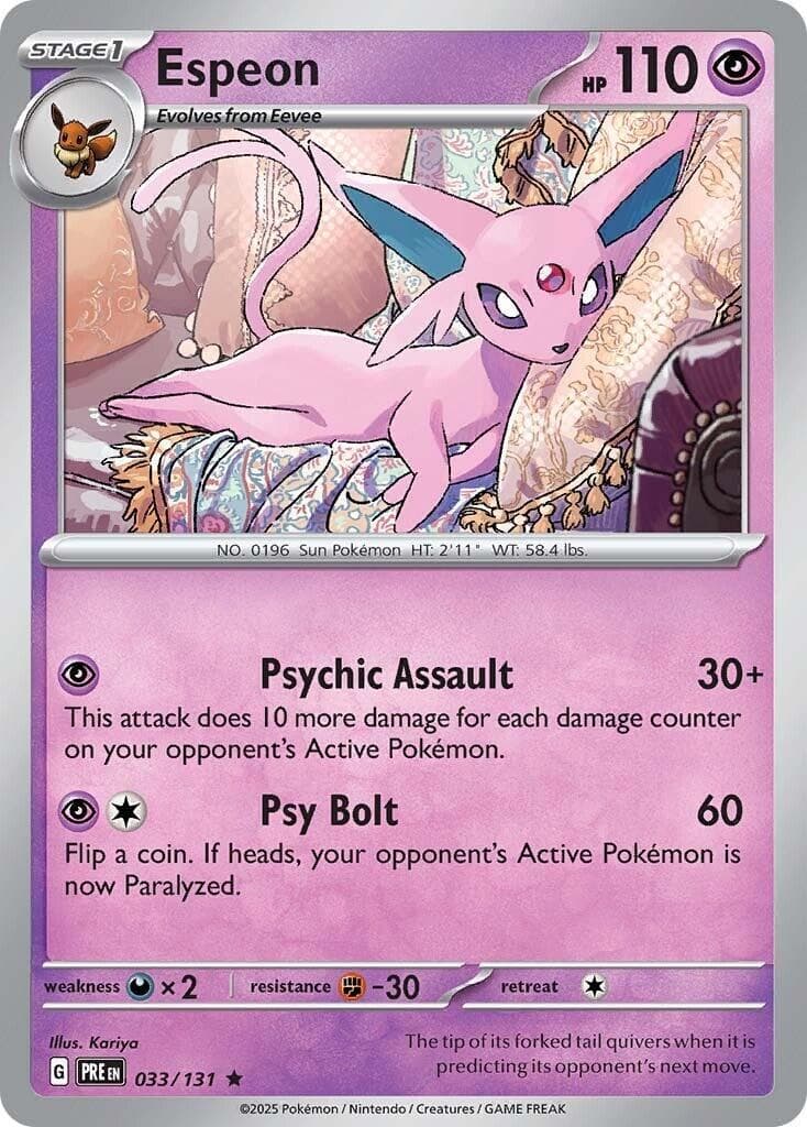 Espeon #33 — Pokemon Prismatic Evolutions