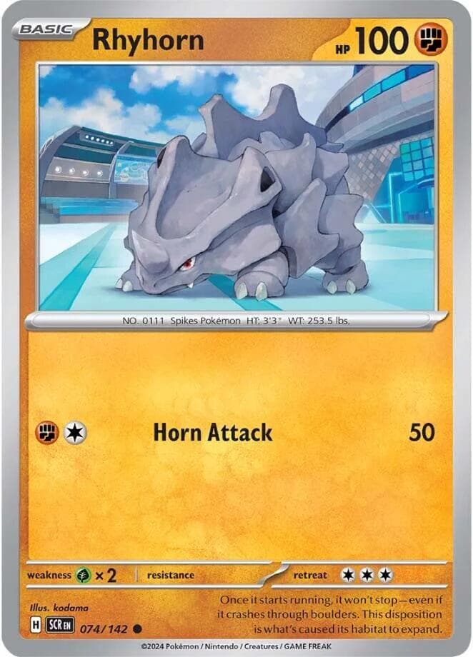 Rhyhorn #74 — Pokemon Stellar Crown