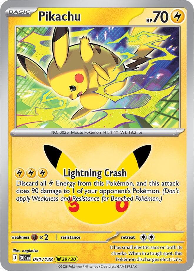 Pikachu #51 — Pokemon 30th Celebration