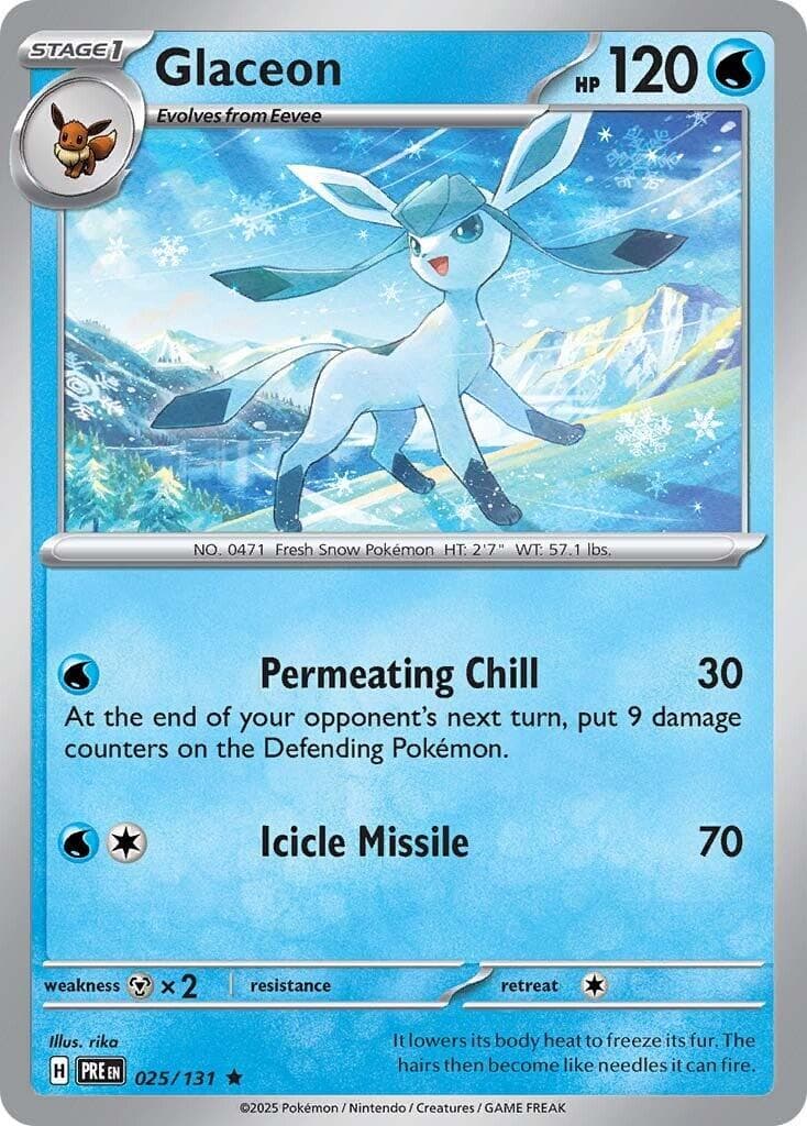Glaceon #25 — Pokemon Prismatic Evolutions