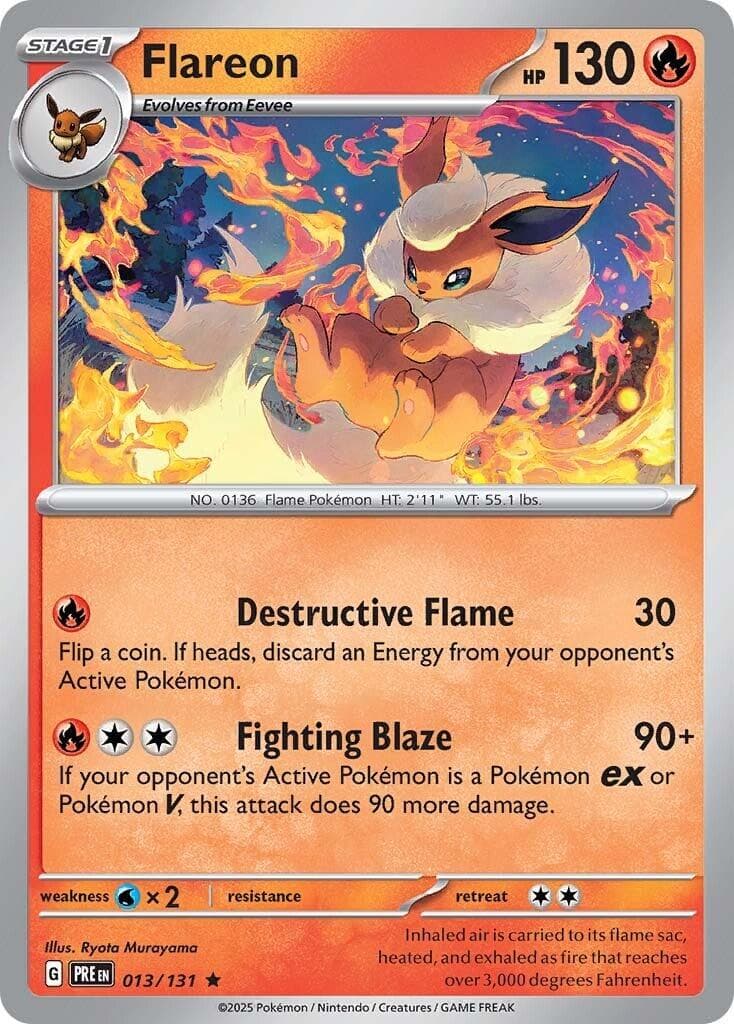 Flareon #13 — Pokemon Prismatic Evolutions