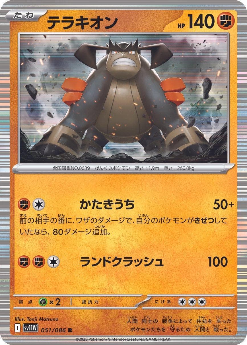 Terrakion #51 — Pokemon Japanese White Flare