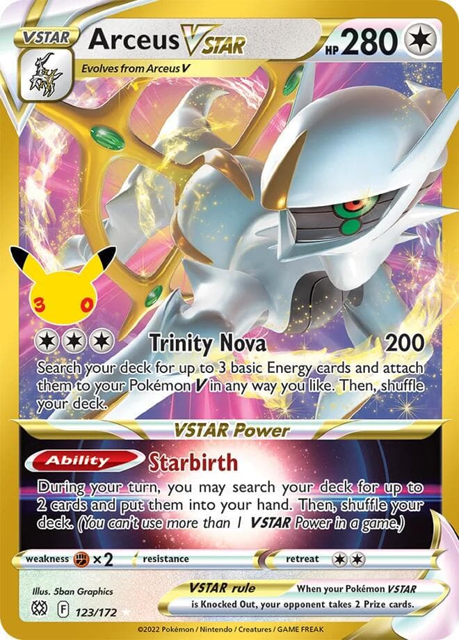 Arceus VSTAR #123 — Pokemon 30th Celebration