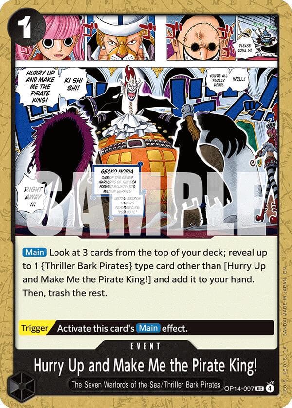Hurry Up And Make Me The Pirate King OP14-097 — One Piece Azure Sea's Seven