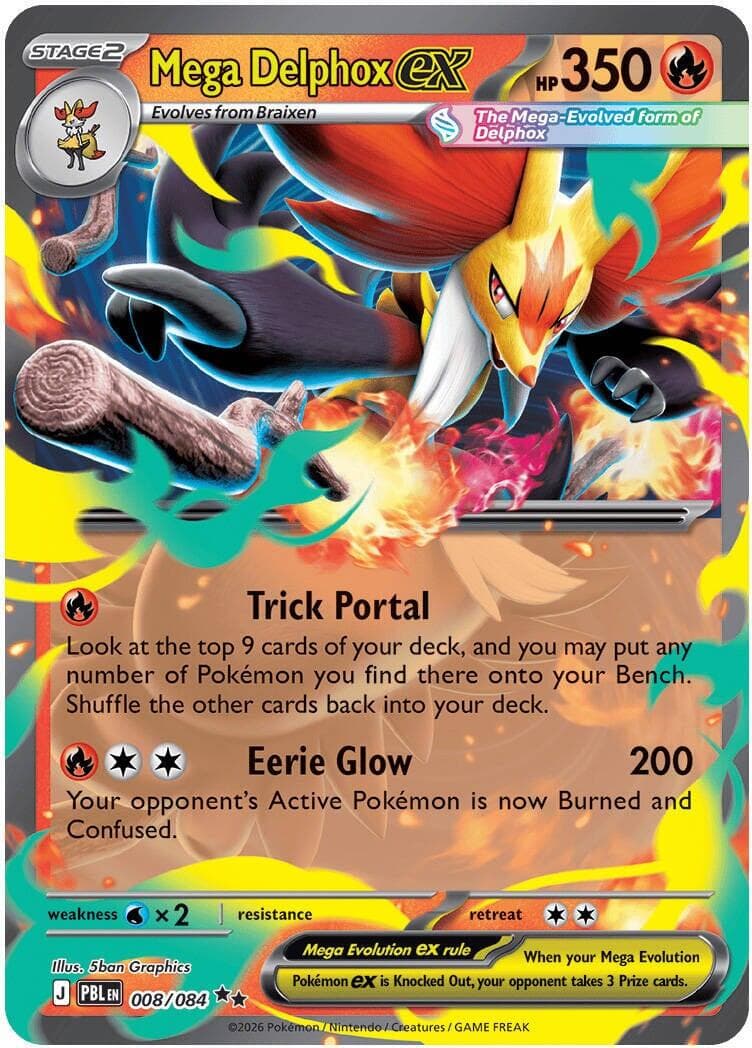 Mega Delphox ex #8 — Pokemon Pitch Black