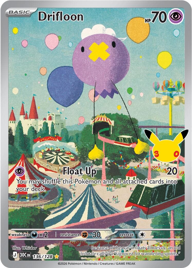 Drifloon #136 — Pokemon 30th Celebration