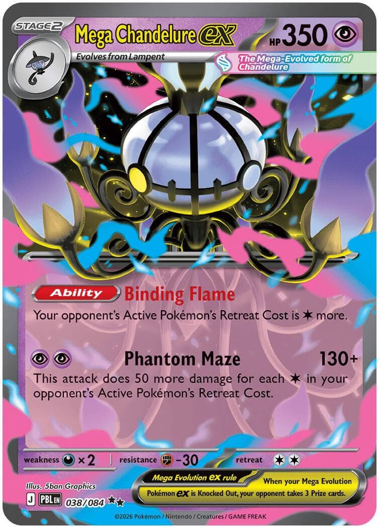 Mega Chandelure ex #38 — Pokemon Pitch Black