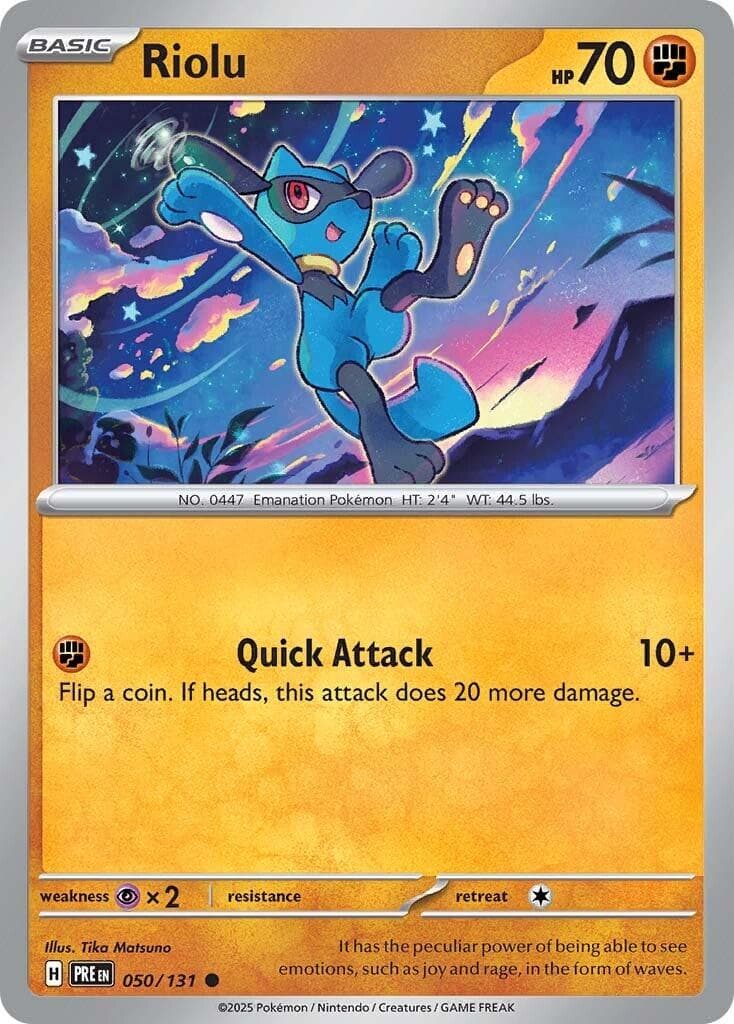 Riolu #50 — Pokemon Prismatic Evolutions
