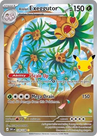 Alolan Exeggutor #129 — Pokemon 30th Celebration